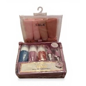 Kensie & CALA Travel Bottle Set Bundle 13pc Refillable TSA Approved Pink Purple